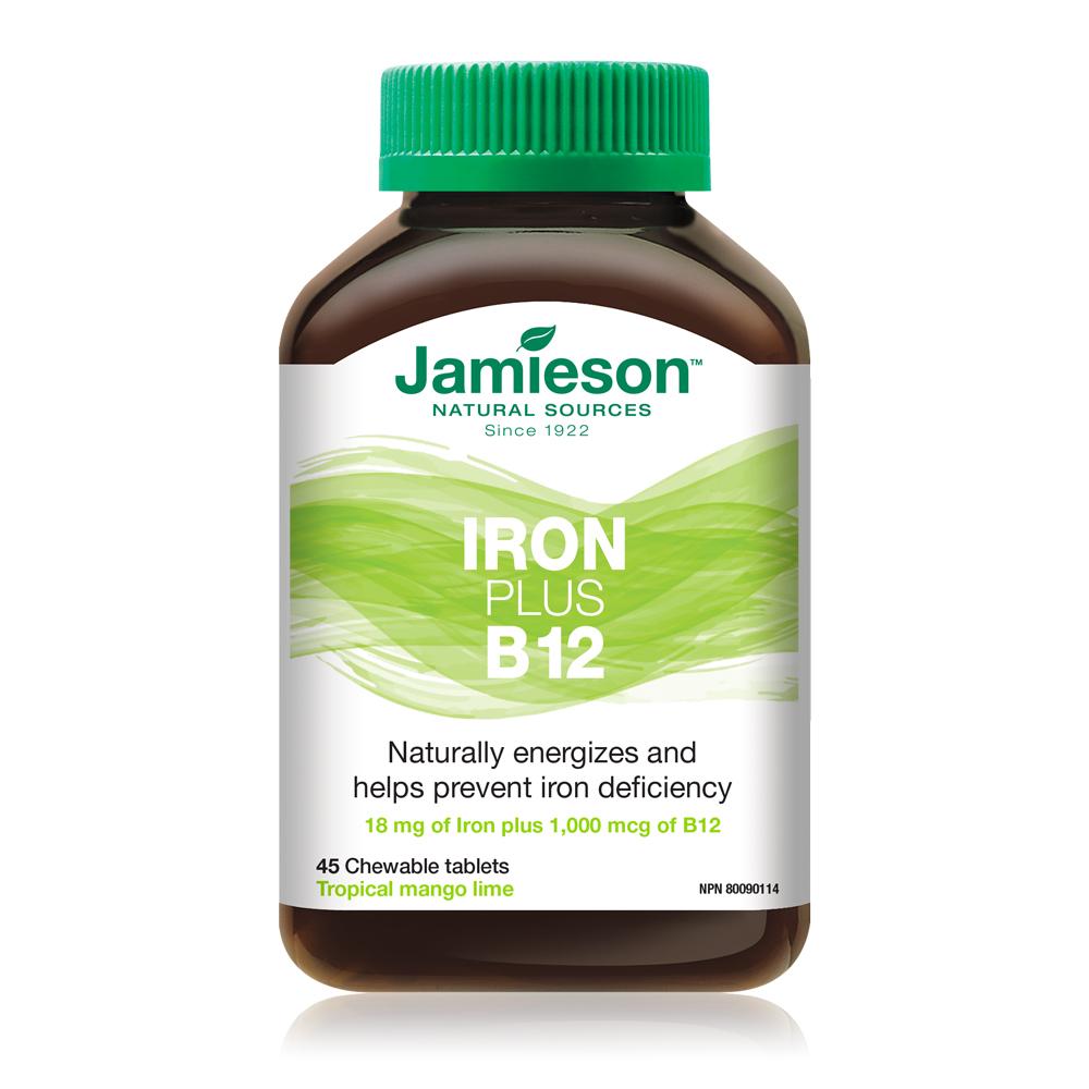 Jamieson Iron + Vitamin B12 Chewable 45's