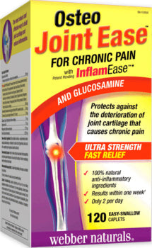 Webber Naturals Osteo Joint Ease with InflamEase and Glucosamine , 120 easy-swallow caplets
