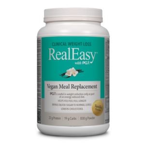 Natural Factors RealEasy with PGX Vegan Meal Replacement Vanilla Flavour 830g