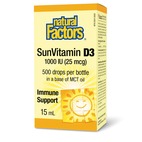 Natural Factors SunVitamin D3 Drops 1000IU