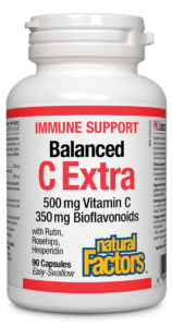 Natural Factors Balanced C Extra 500mg/350mg with Rutin, Rosehips, Hesperidin 90 Capsules