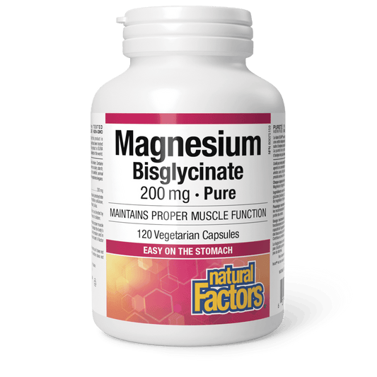 Natural Factors Magnesium Bisglycinate Pure 200mg 120 V-Capsules