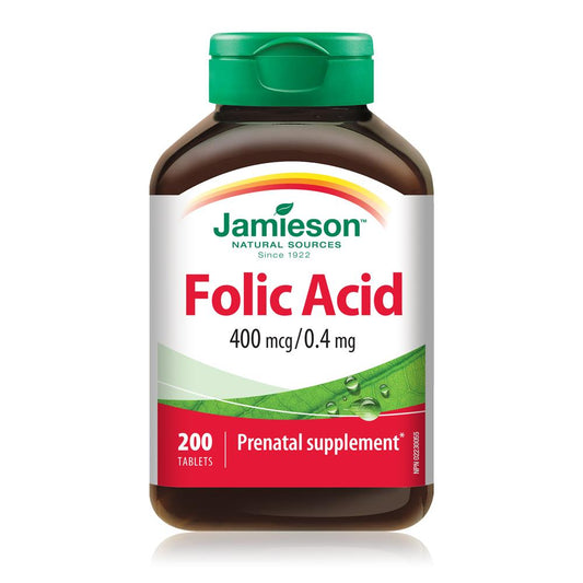 Jamieson Folic Acid 400 mcg, 200 tablets