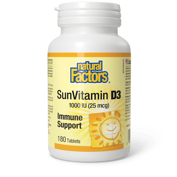 Natural Factors SunVitamin D3 Tablets 1000IU