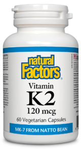 Natural Factors Vitamin K2 120mcg 60 V-Capsules