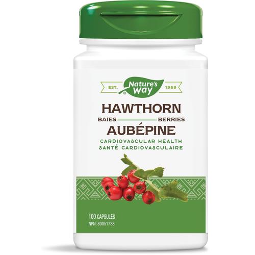 Nature's Way Hawthorn Berries 510mg 100 Capsules