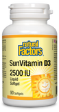 Natural Factors SunVitamin D3 2500IU 90 Softgels