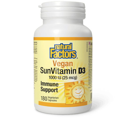 Natural Factors Vegan Vitamin D3 180 V-Capsules