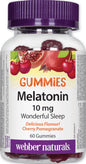Webber Naturals Melatonin, 10 mg, 60 gummies