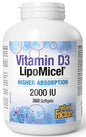 Natural Factors Vitamin D3 LipoMicel Matrix Liquid 360 Softgels