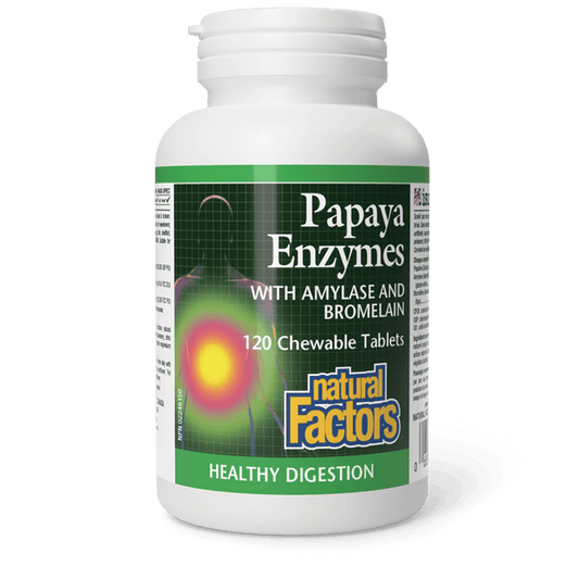 Natural Factors Papaya Enzymes 120 Chewable Tablets